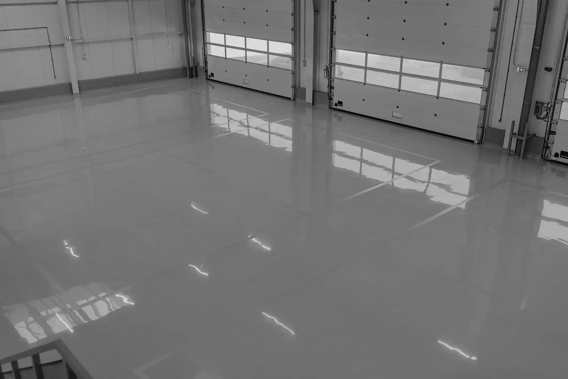 concrete floor in commercial shop